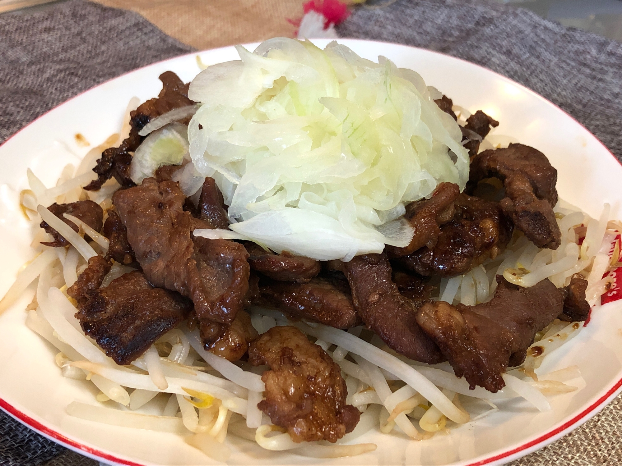 玉ねぎのせ味付けジンギスカン