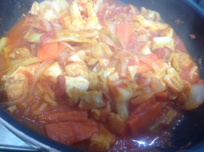 鶏胸肉とたっぷり野菜のトマト煮