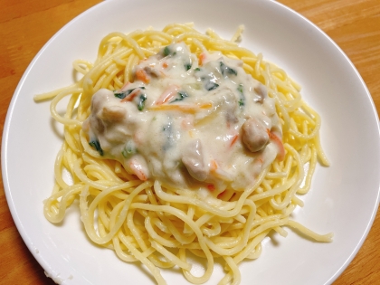 sweetちゃん♡こんばんは。
ほうれん草やにんじんも加えてみました☆
美味しかったです(*´꒳`*)