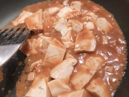 簡単☆ふわあま卵と麻婆豆腐の三色丼♪ 満足感⤴