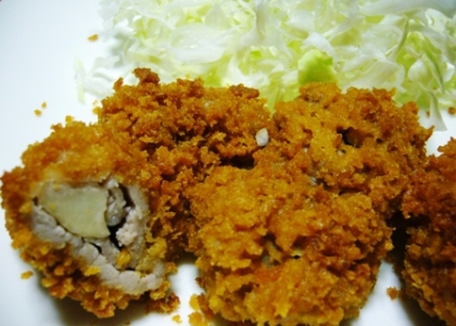豚こまとエリンギの一口カツ