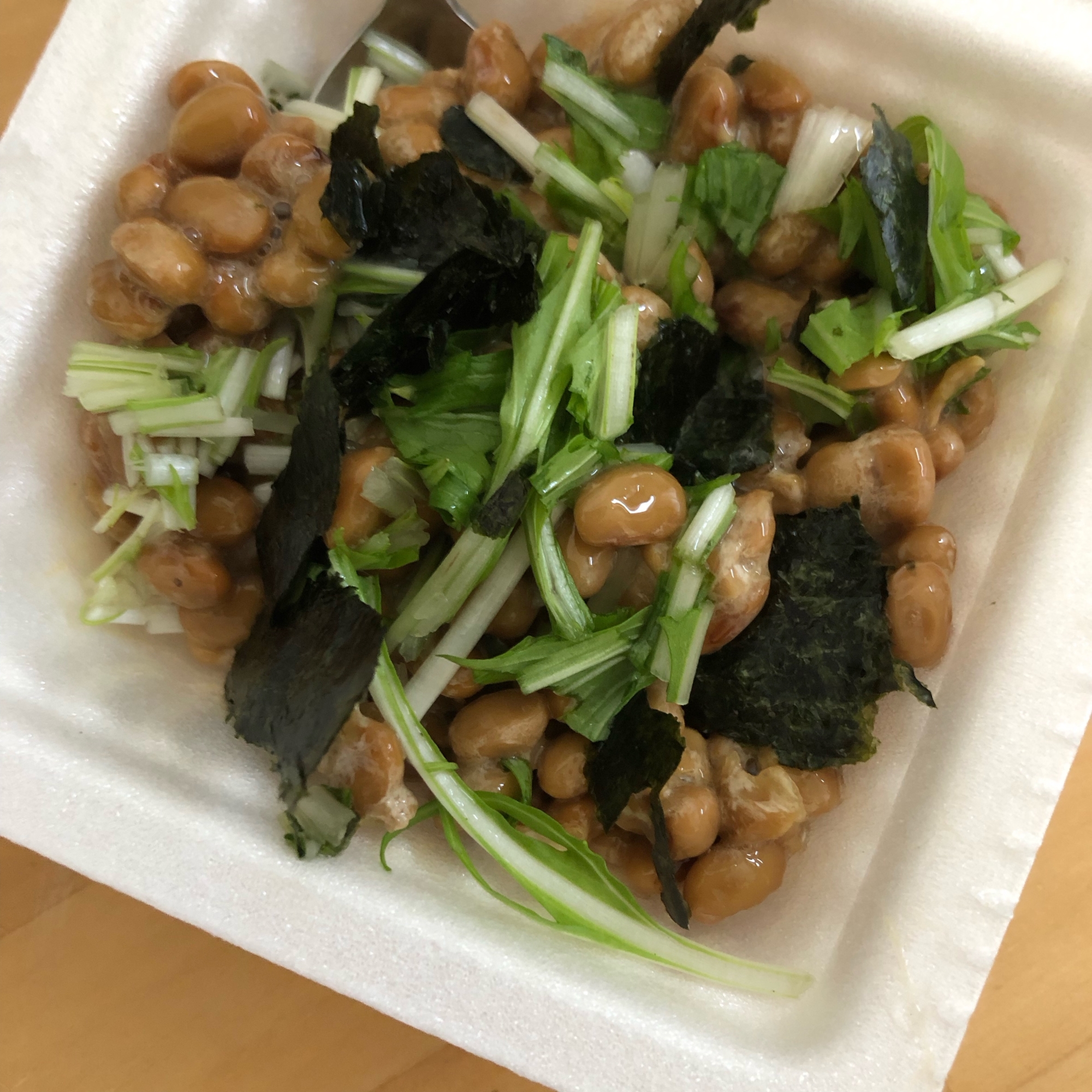 水菜と海苔納豆
