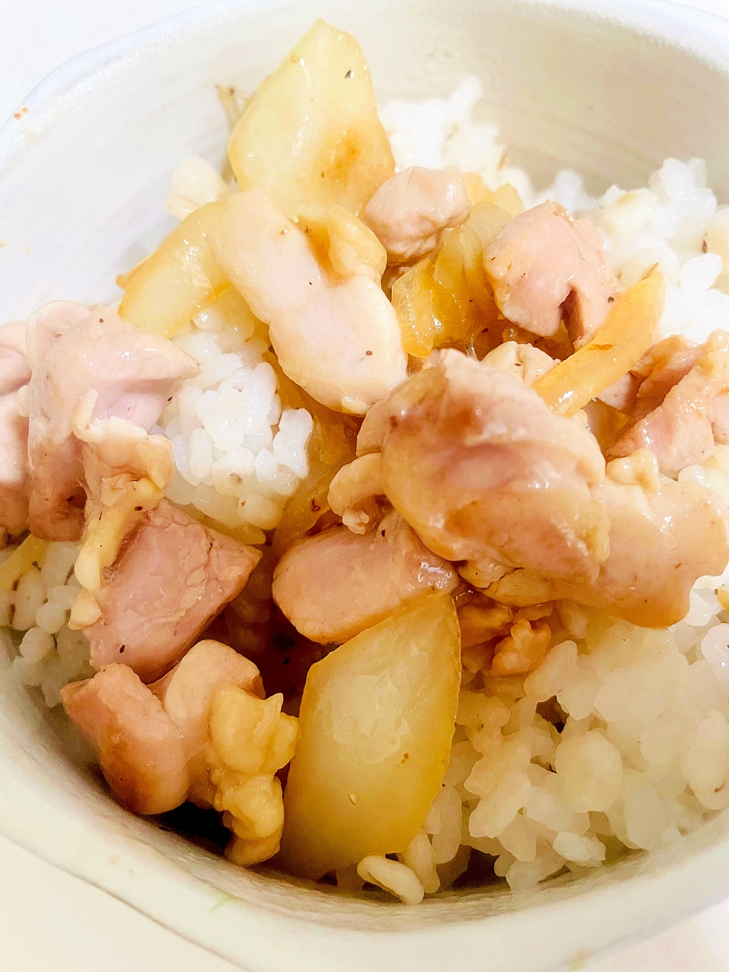 簡単！鶏肉と玉ねぎの丼