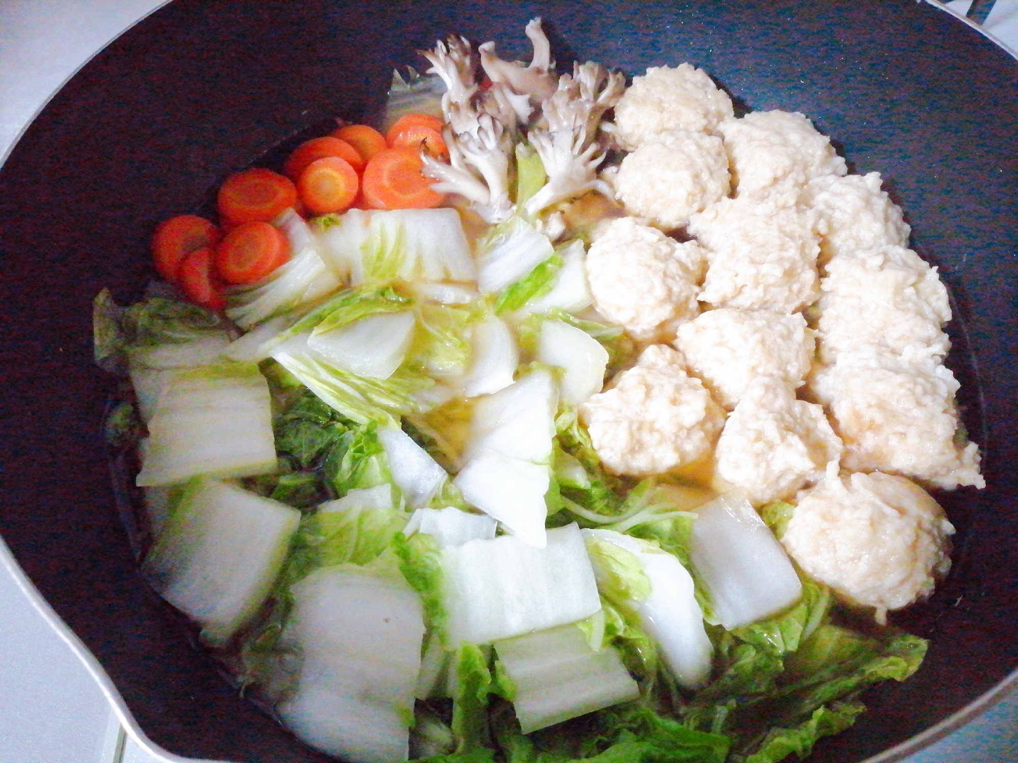 もっちり☆鶏団子と白菜の鍋