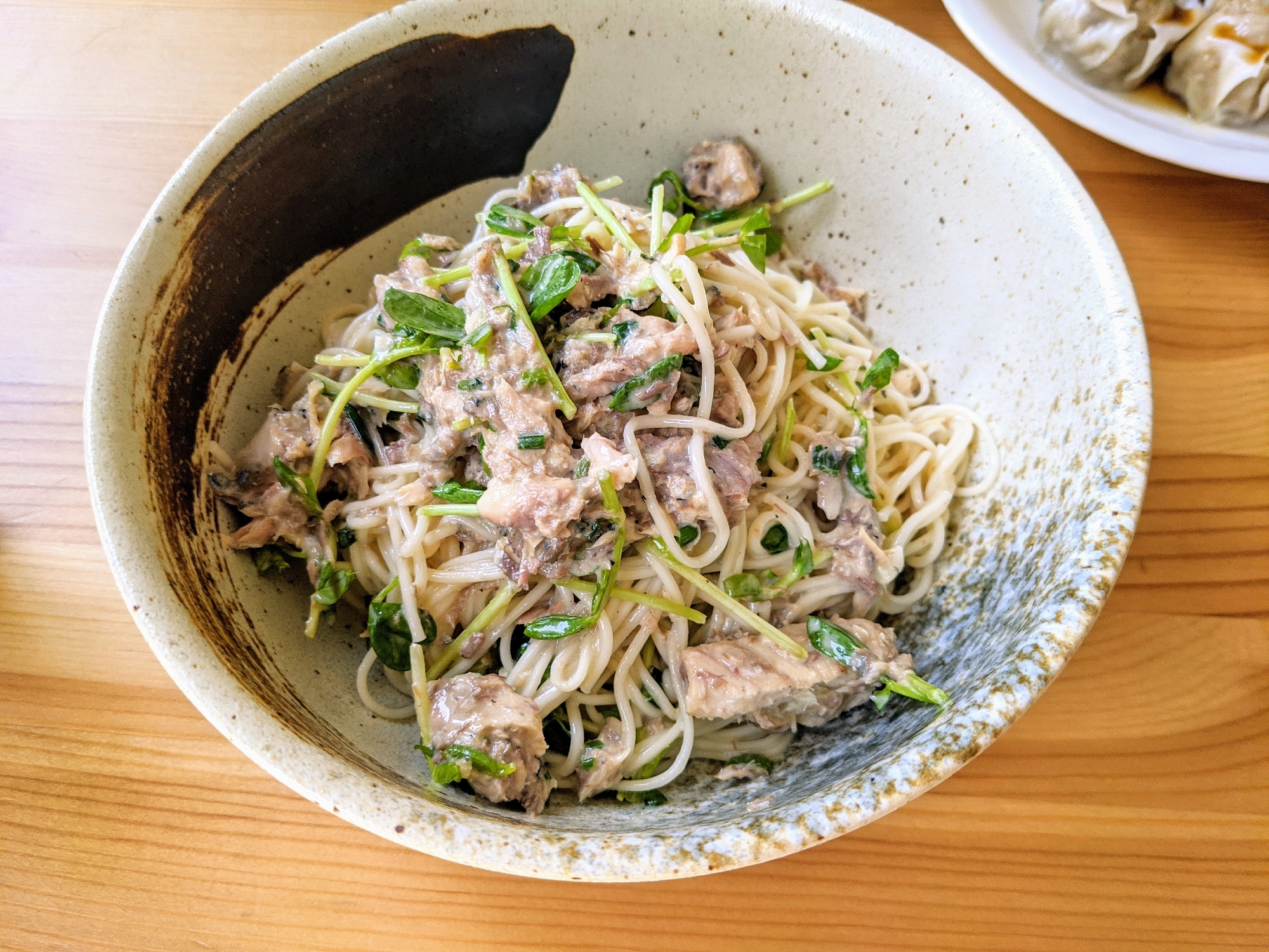 混ぜるだけ！さばマヨそうめん