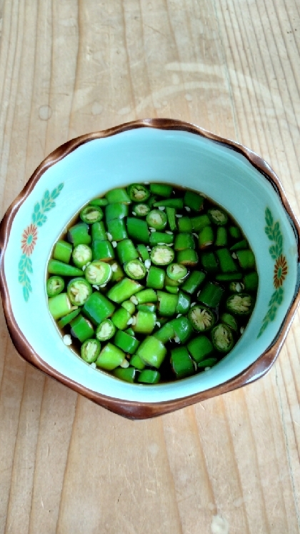 青唐辛子の麺つゆ漬け！