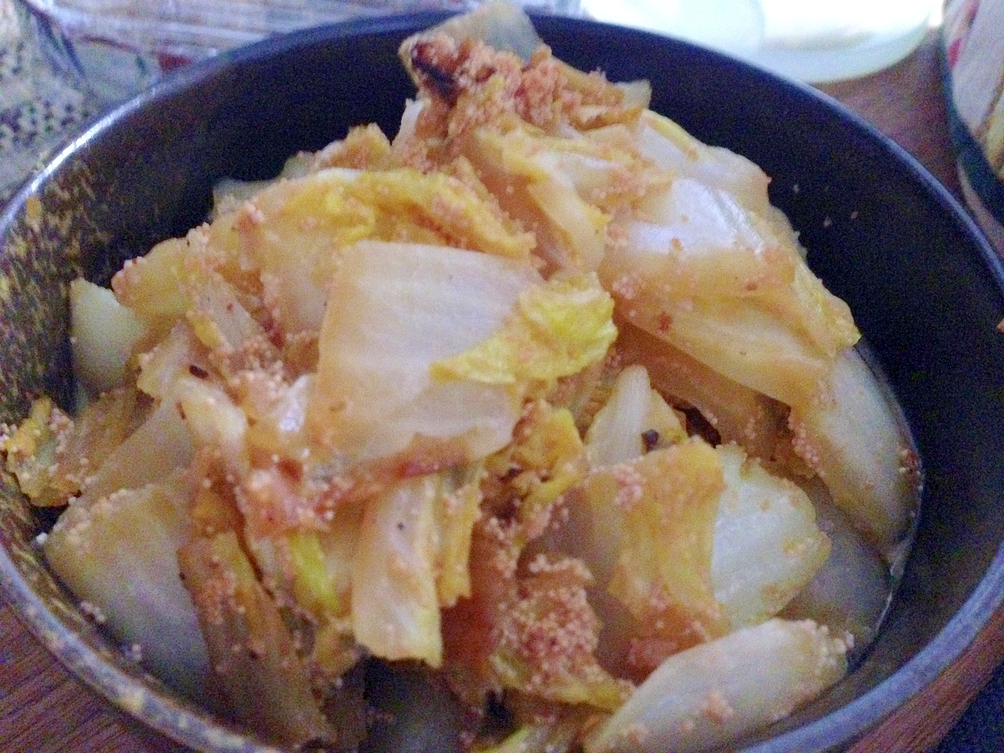 白菜と明太子のマヨネーズ炒め