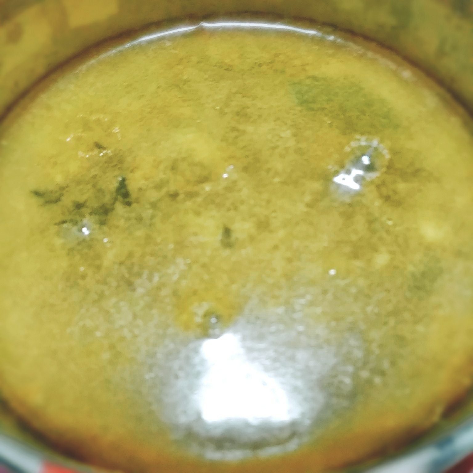水菜と鶏肉のカレースープ
