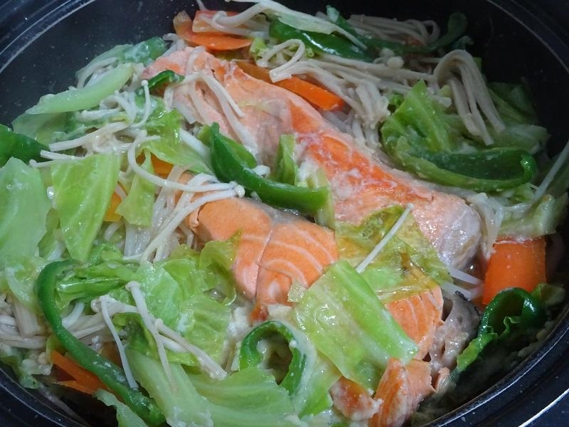 白みそで!鮭のちゃんちゃん焼き