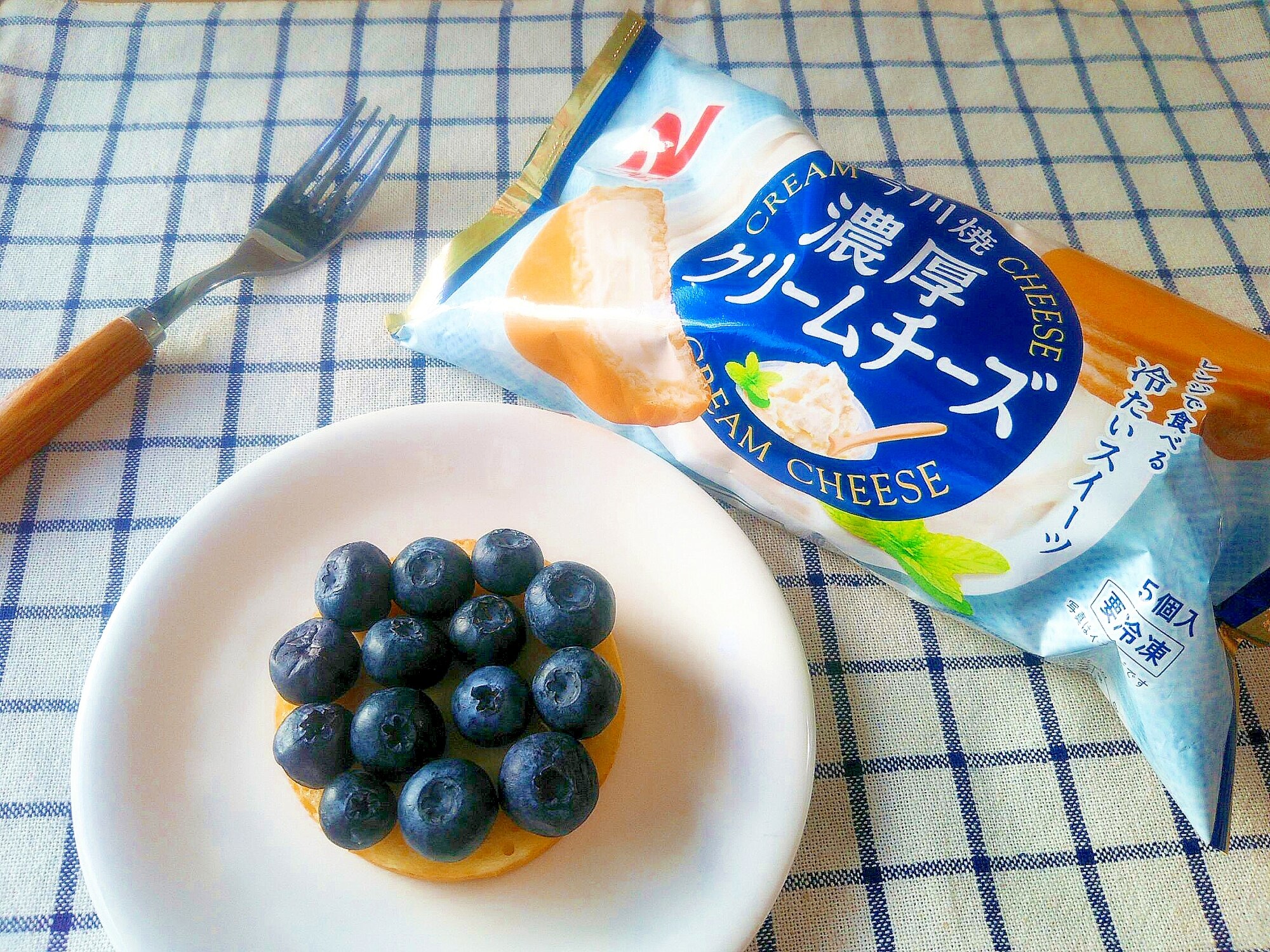 今川焼濃厚クリームチーズのブルーベリーチーズケーキ レシピ 作り方 By 簡単ヘルシー料理研究家 ふしゆか 楽天レシピ