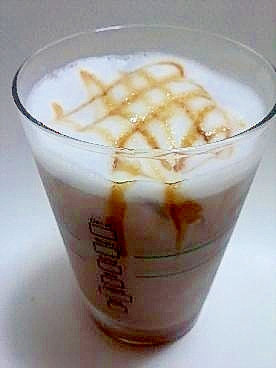 簡単 アイスカプチーノ ｗｉｔｈ 黒蜜ソース レシピ 作り方 By Rika Shou 楽天レシピ