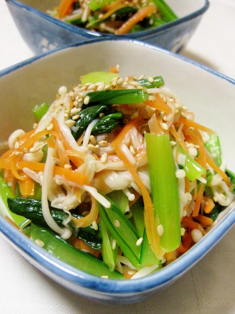 小松菜とえのきの簡単ナムル レシピ 作り方 By yamat 楽天レシピ