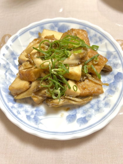 厚揚げでメイン♡厚揚げときのこの照り焼き