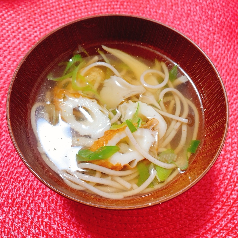 ちくわそばのお吸い物✧˖°
