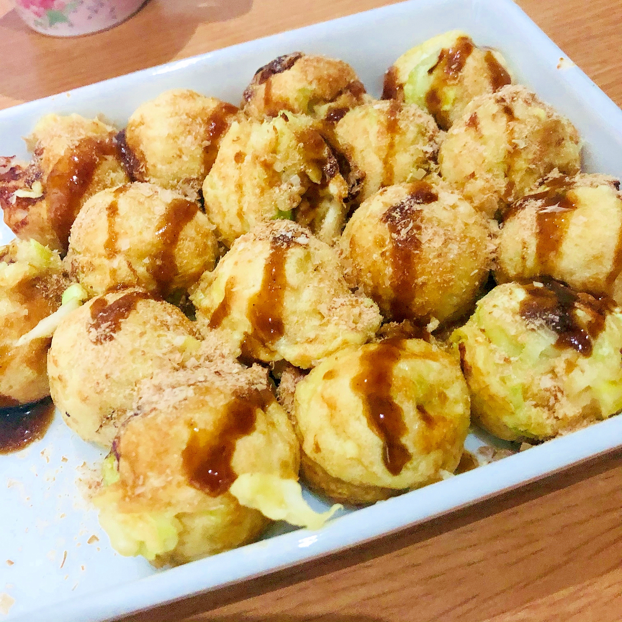 チーズ入りのたこ焼き