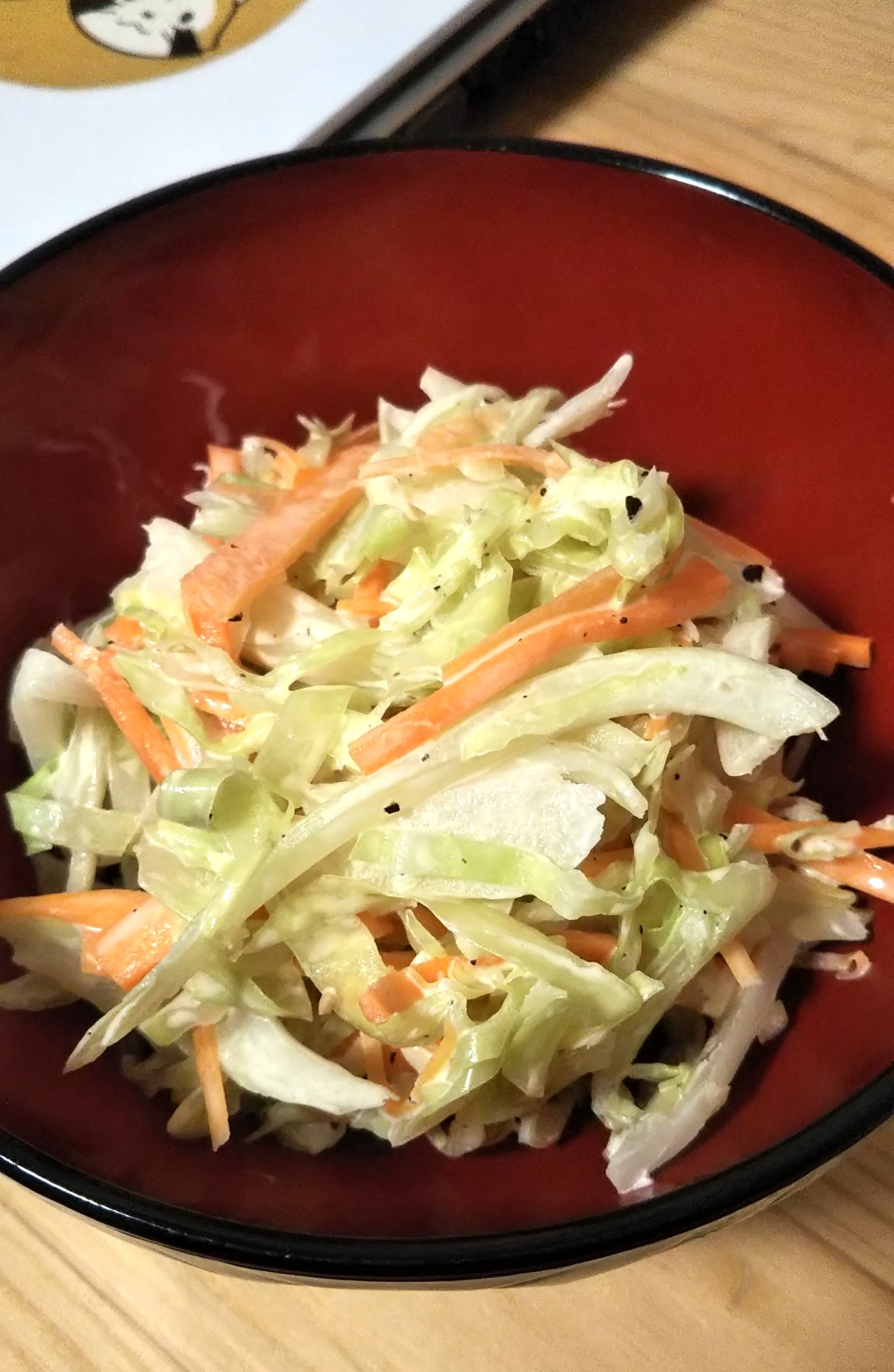 しゃきしゃき野菜の温コールスローサラダ