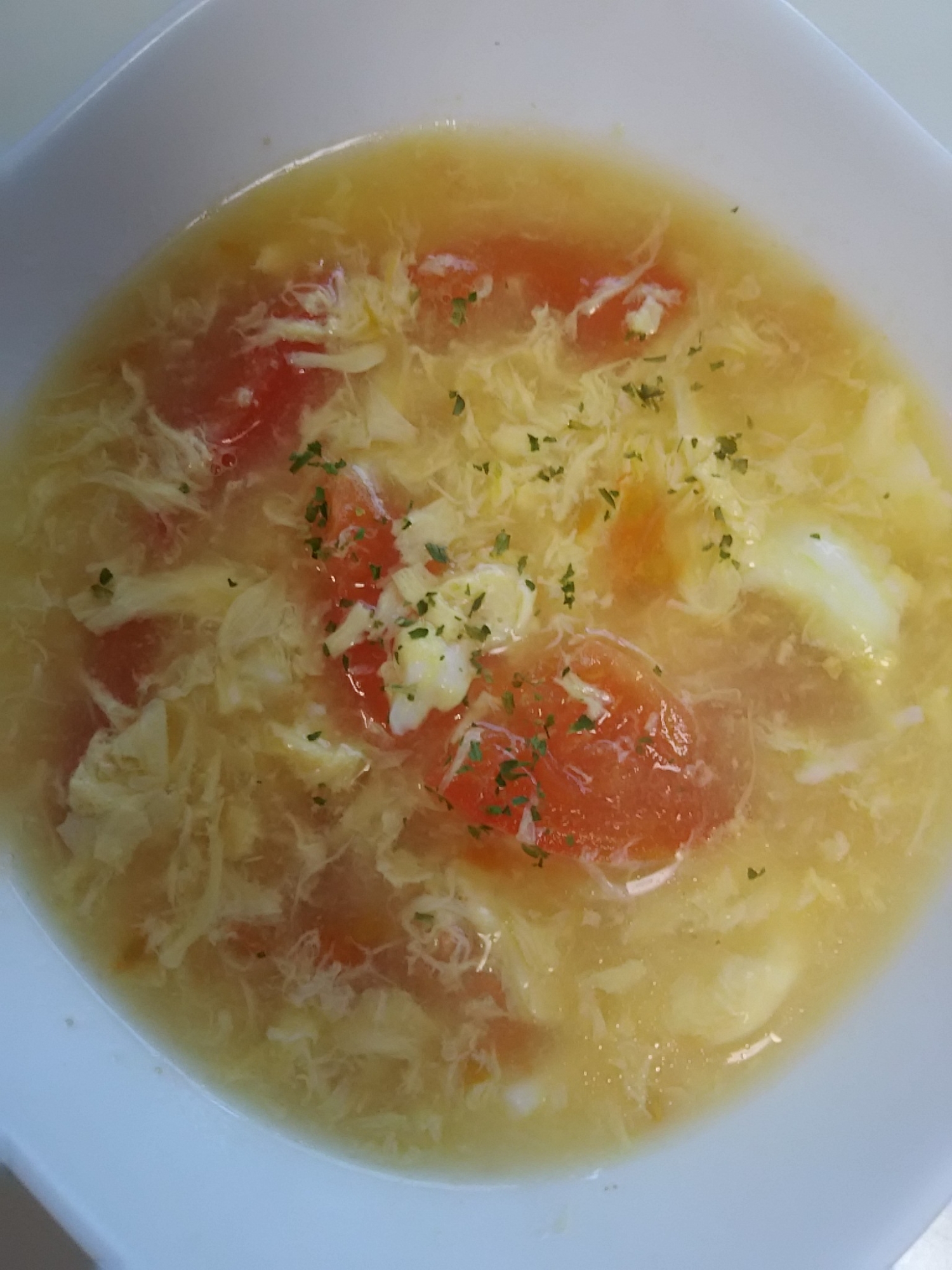トマトと卵のスープ(^^)