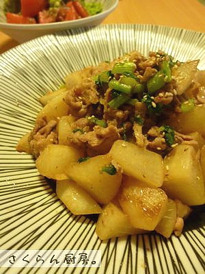 ささっと出来ちゃう★豚肉と大根の中華風甘辛炒め煮。