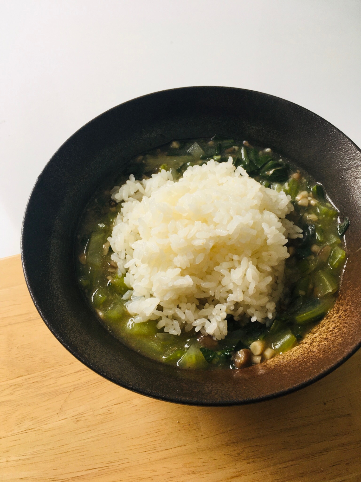 肉ナシでも美味しい♪青梗菜の塩あんかけ丼