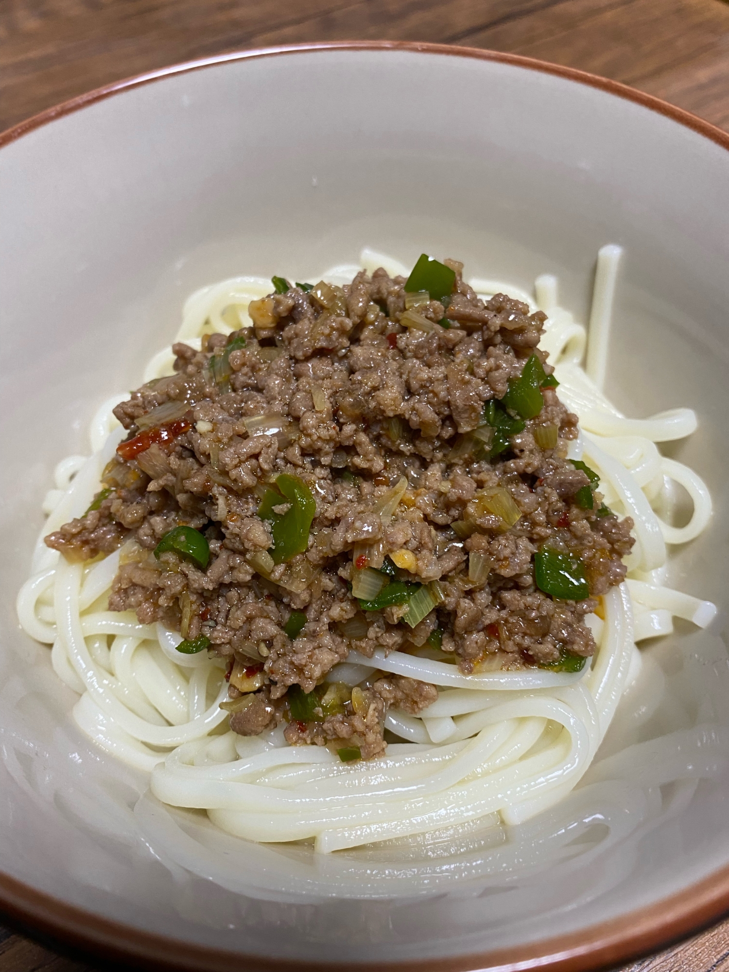 ひき肉あんかけうどん