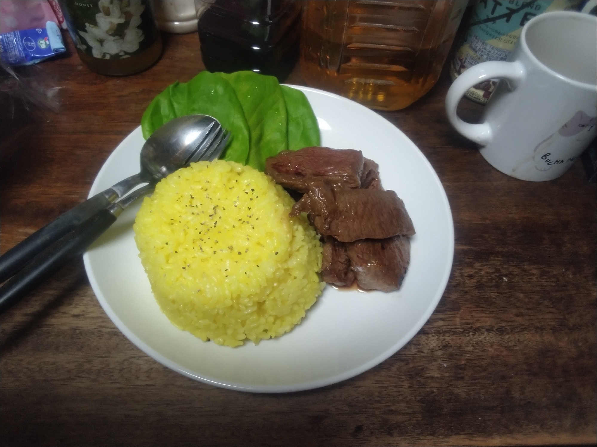 焼き肉ターメリックガーリックライス