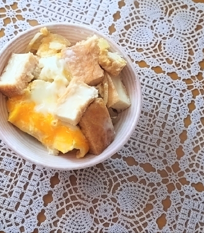 厚揚げの卵とじ丼