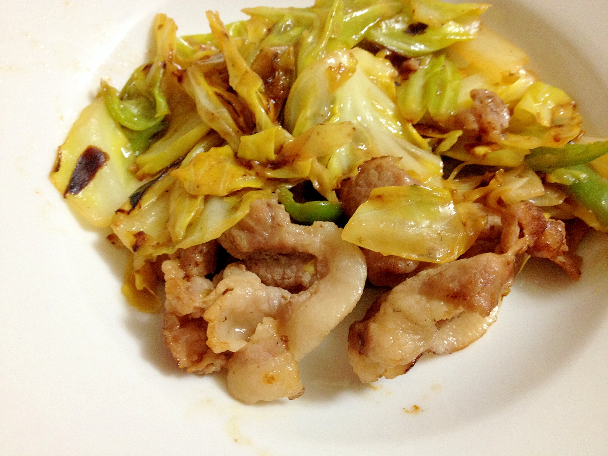 豚肉キャベツピーマンのレモン塩だれ炒め