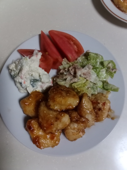 ★鶏ムネ肉の柔らか甘辛チキン★