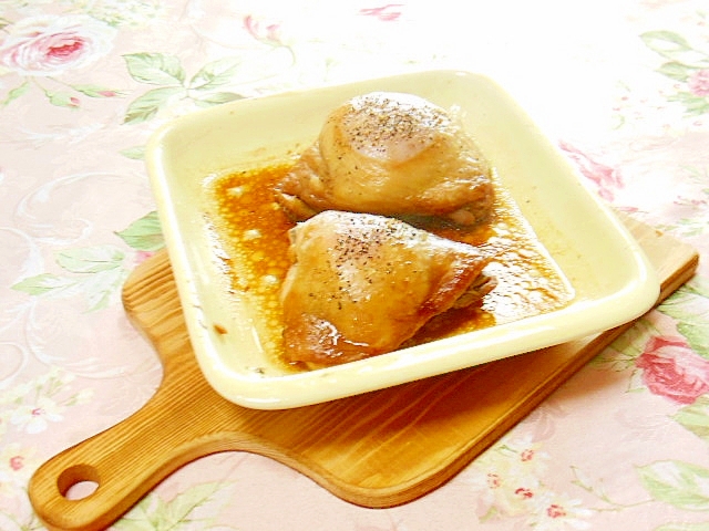 簡単 骨付き鶏肉de ウナギのたれ山椒蒸し レシピ 作り方 By 小太郎1212 楽天レシピ