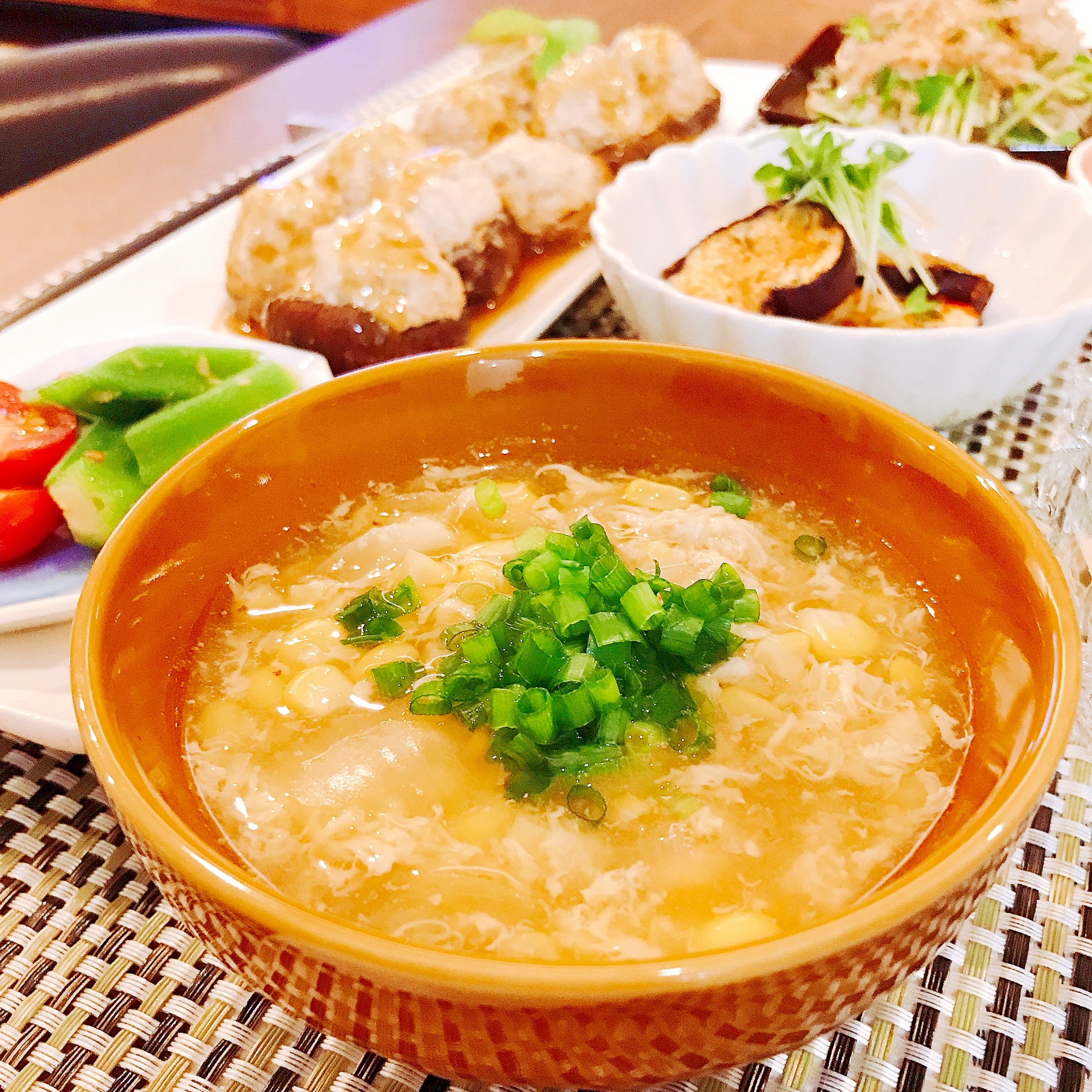 プチプチ食感♡トウモロコシの中華スープ