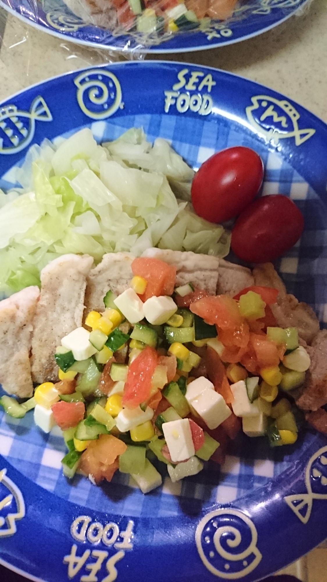 あっさりと栄養バッチリ！豚肉の彩り野菜かけ⭐