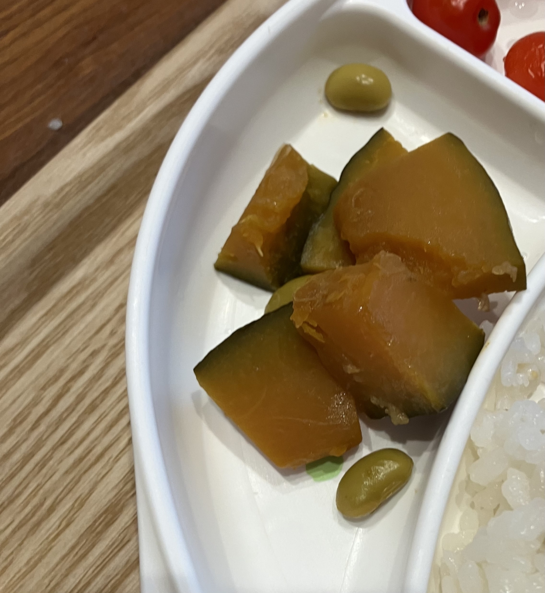 かぼちゃと枝豆の醤油炒め