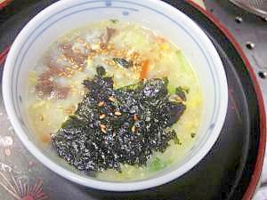 朝の１００レシピ　38）韓国風「牛肉粥」