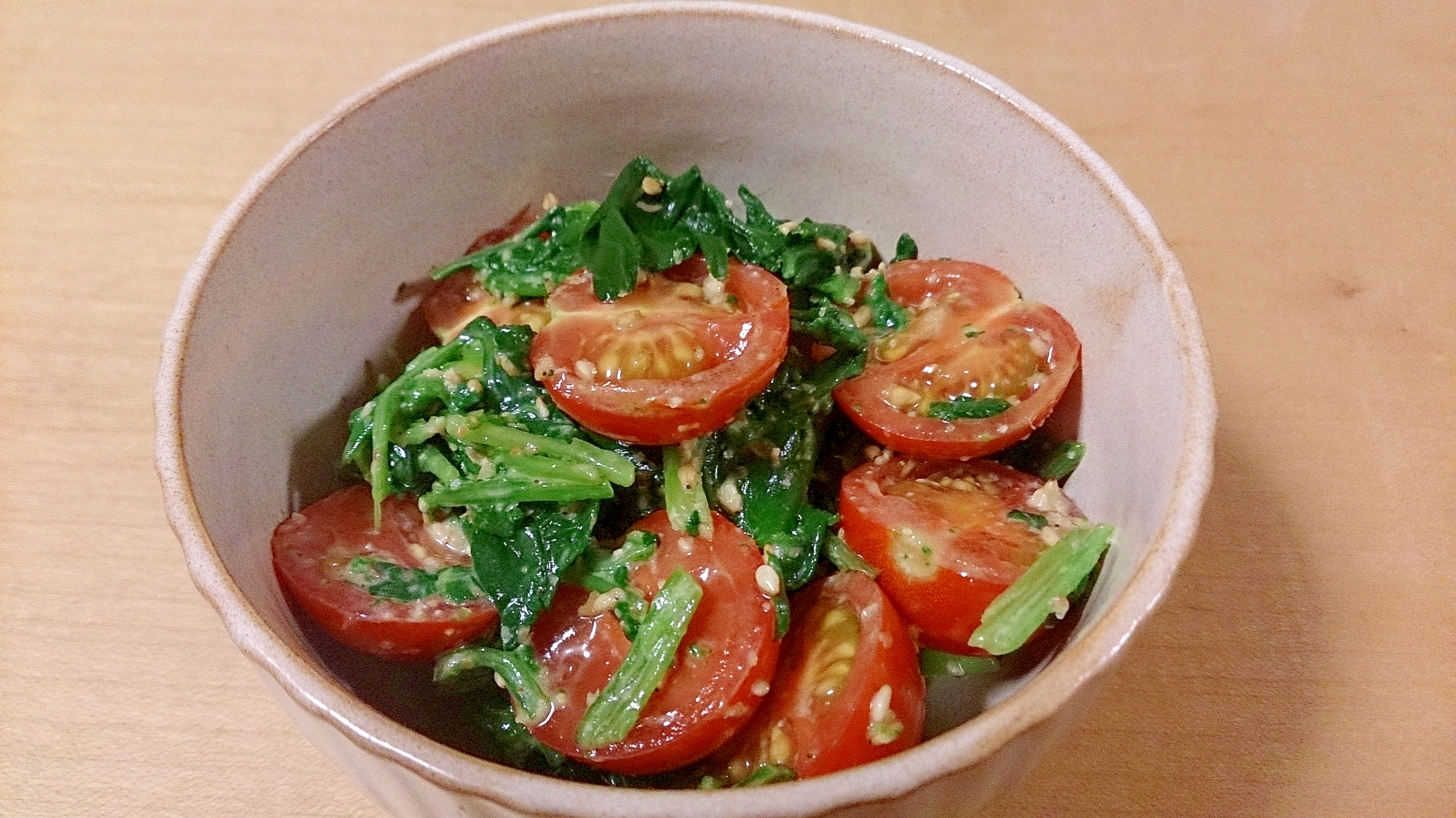 ほうれん草とミニトマトのゴママヨサラダ レシピ 作り方 By ぼーずの母ちゃん 楽天レシピ ほうれん草とミニトマトのゴママヨサラダ レシピ 作り方 By ぼーずの母ちゃん 楽天レシピ