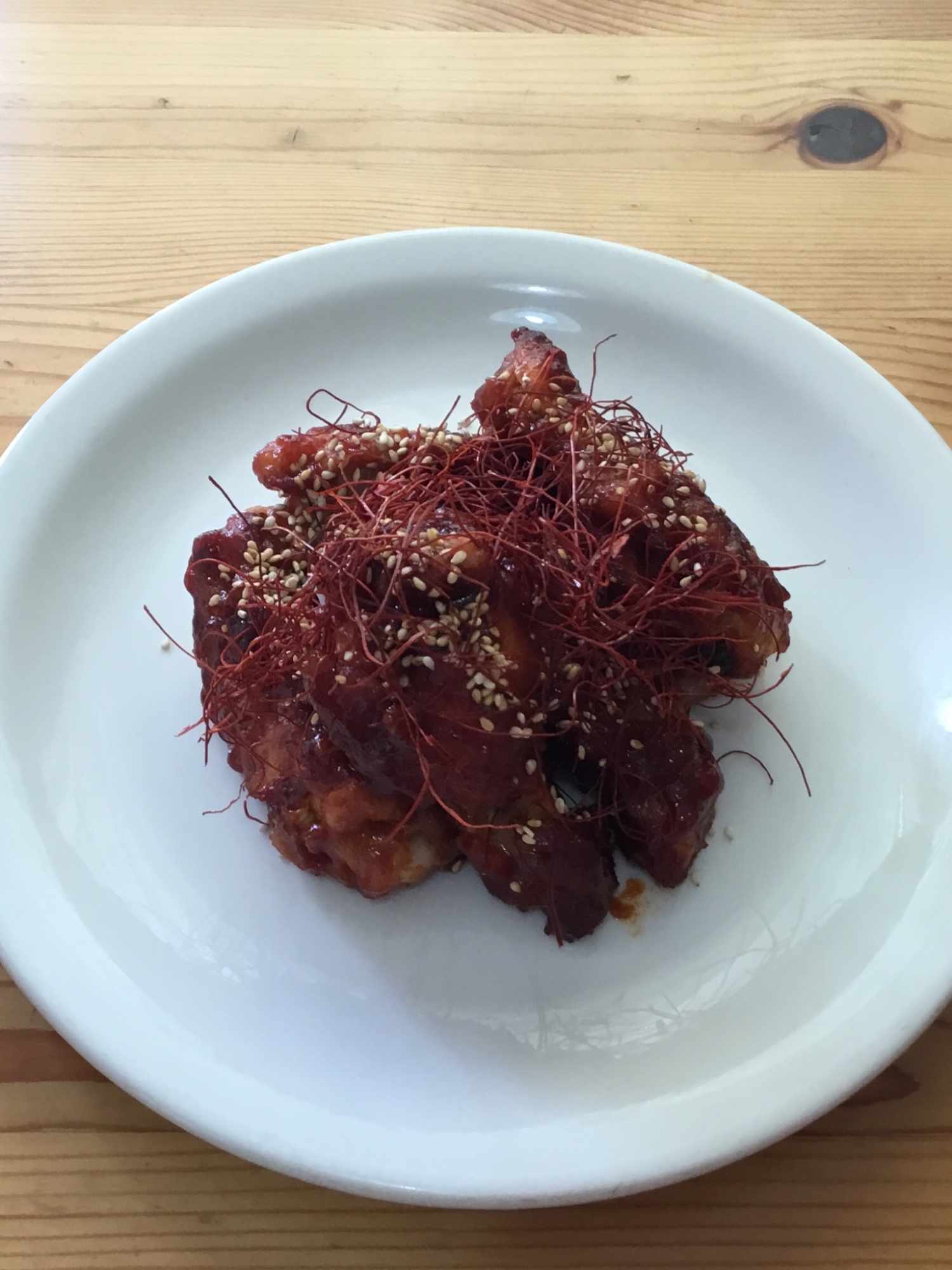 鳥手羽元でヤンニョムチキン