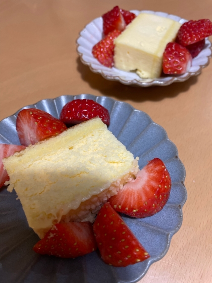 しっとり濃厚♡パウンド型でニューヨークチーズケーキ