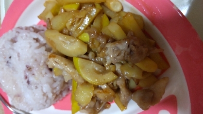 たけのこと豚肉の甘辛炒め☆