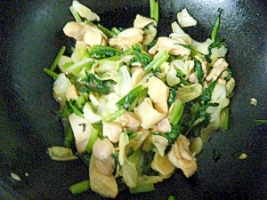 鶏肉と青梗菜の野菜炒め