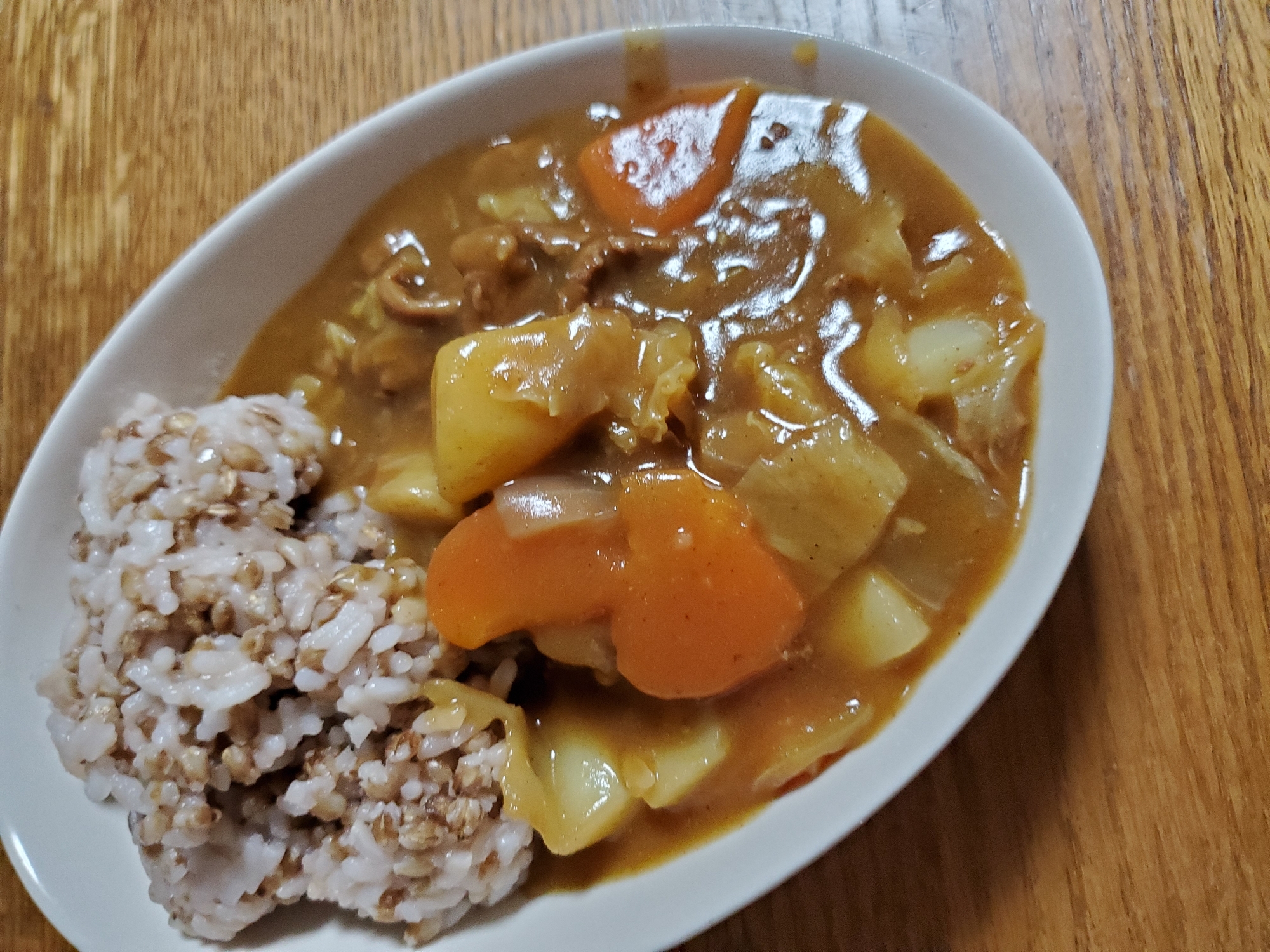 キャベツと牛肉のカレー