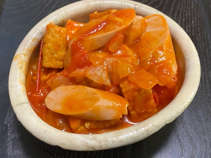 厚揚げのイタリアントマト炒め