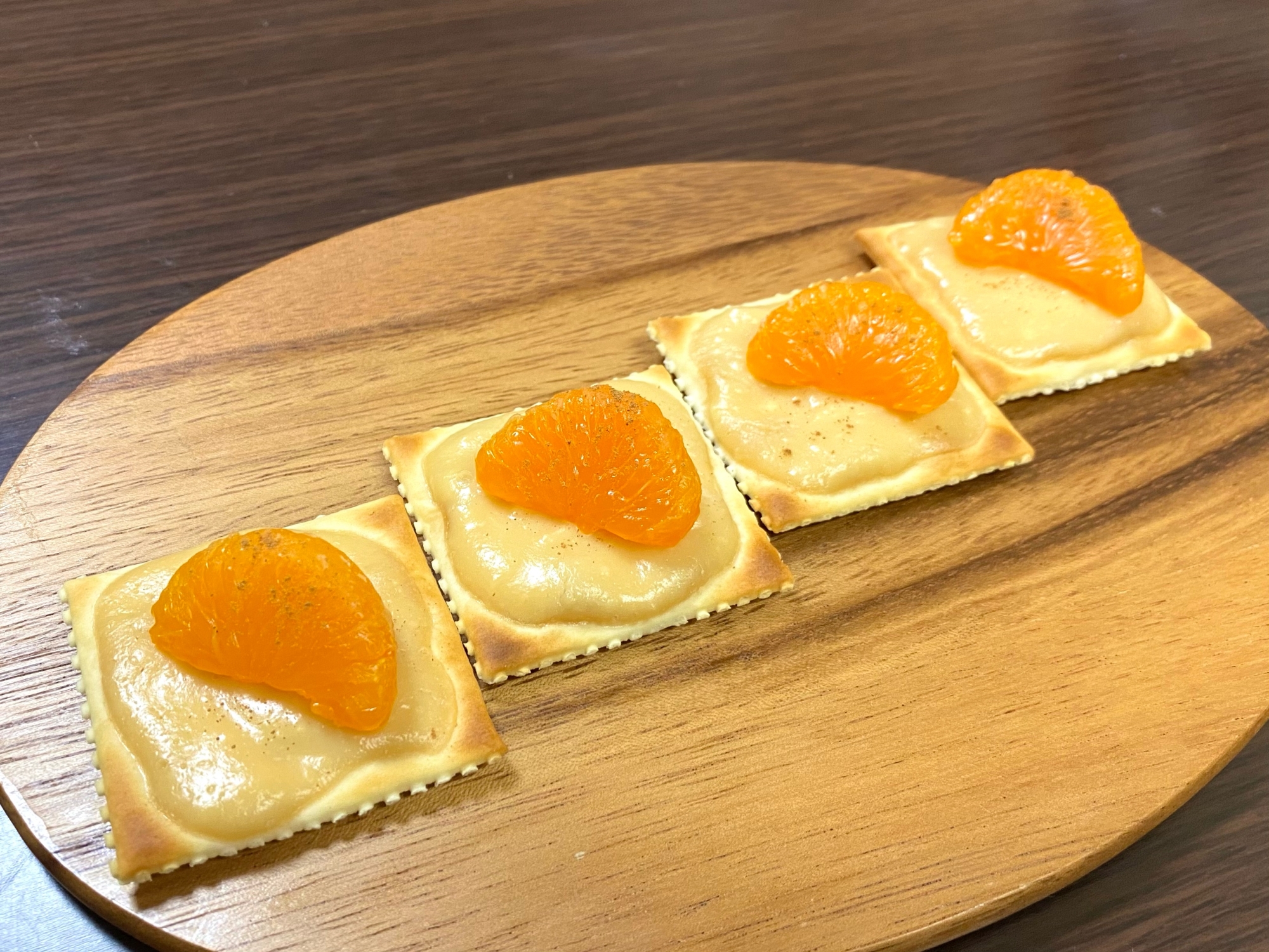 オレンジチーズケーキ風カナッペ