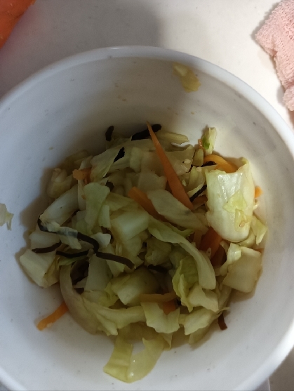 きゅうりキャベツ人参の即席漬け