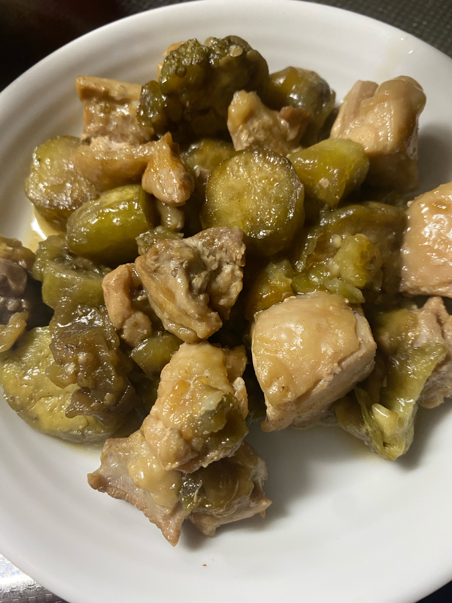 鶏肉と茄子のいためもの