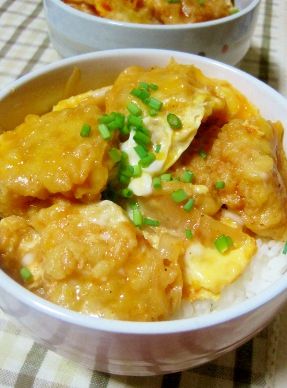 ケチャップ味♪チキンナゲット親子丼