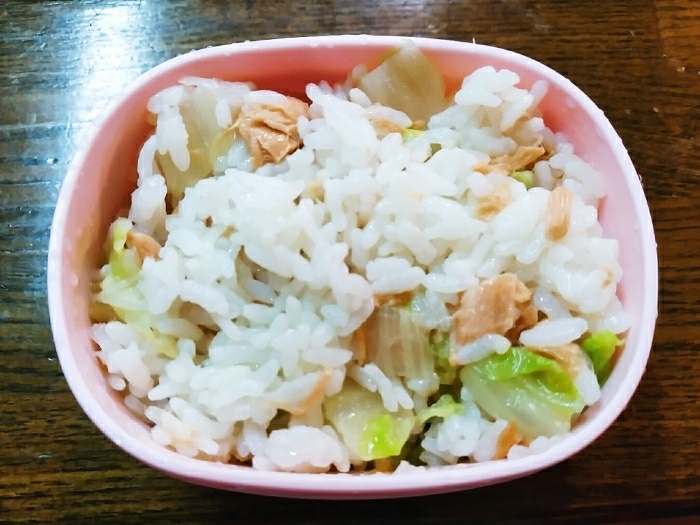 白菜とツナのマヨ炒めご飯