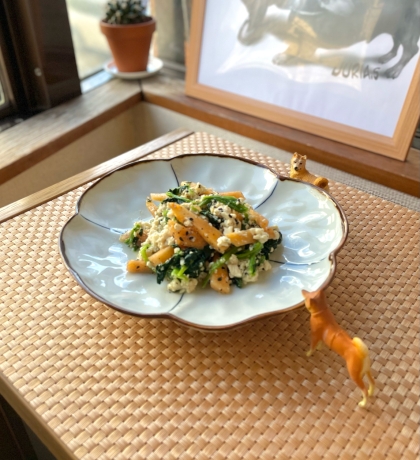 柿とほうれん草の白和え