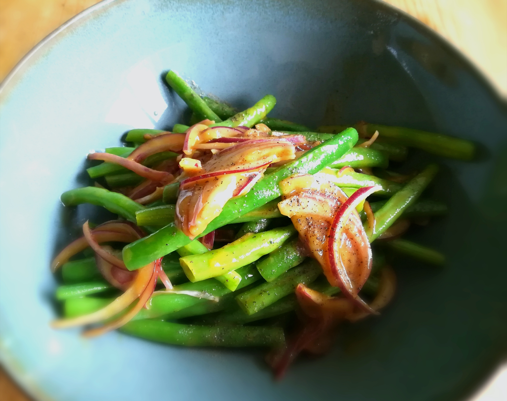 いんげん豆サラダ。Bohnensalat.