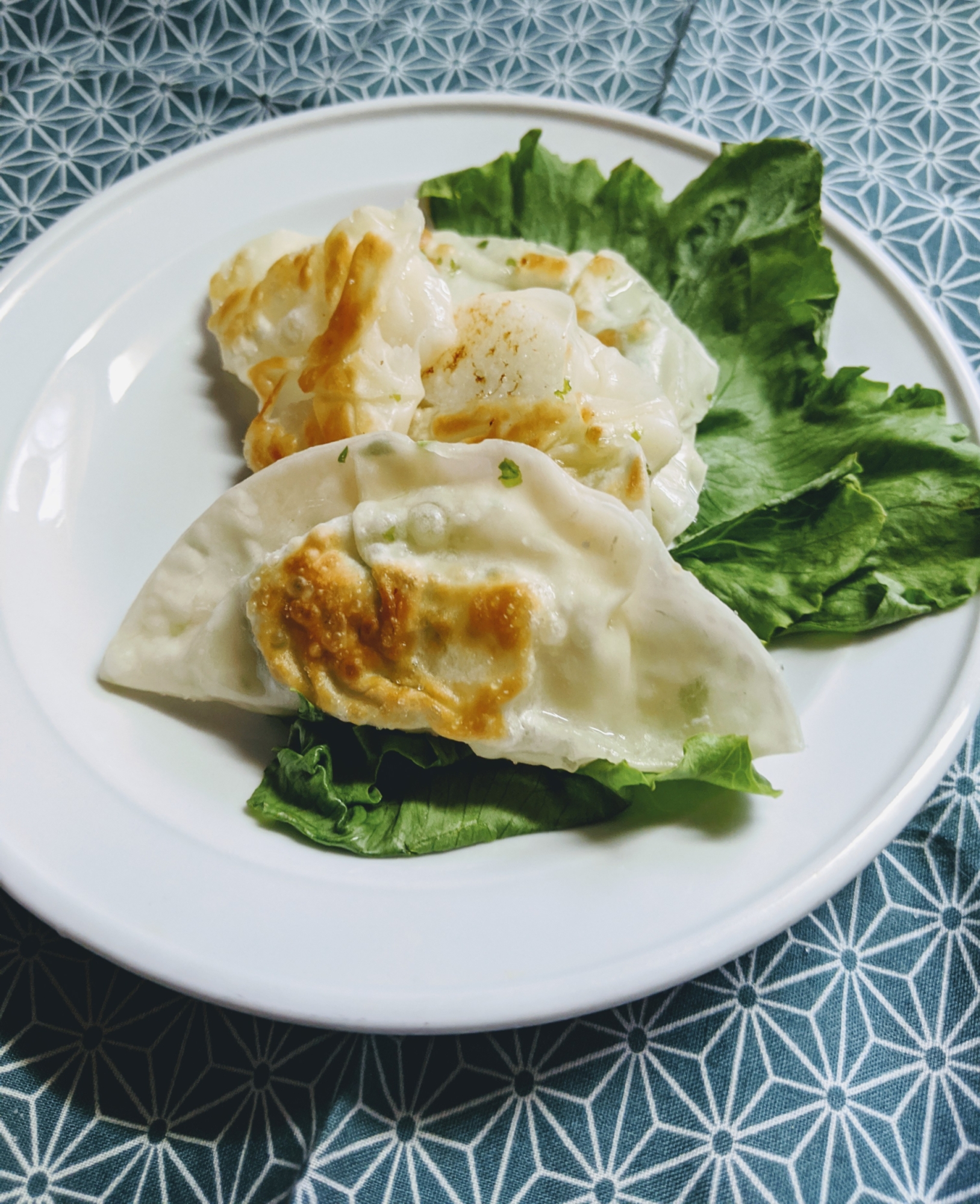 餃子の皮で、長芋包み焼き