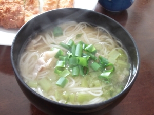 素麺入り♪我が家の豚汁