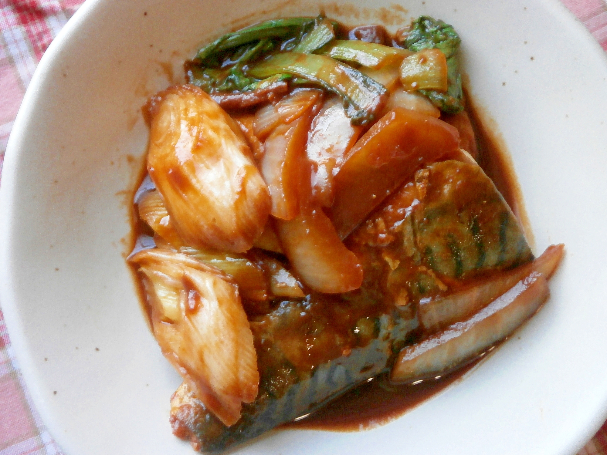 鯖と野菜の味噌煮